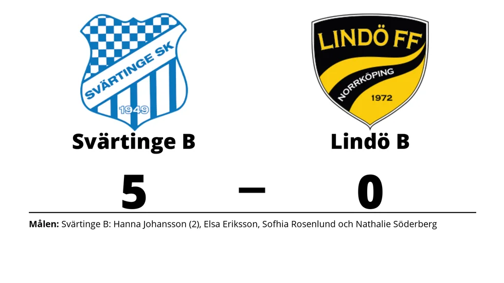 Svärtinge SK B vann mot Lindö FF B