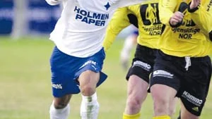 Rodrigo Pontes visade en del härliga kvalitéer mot Raufoss, men något mål blev det inte från vare sig brassen eller någon annan IFK-spelare. Norrköping förlorade med 0-1.
FOTO: NICLAS SANDBERG