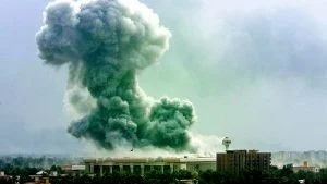 I dag är det fyra år sedan de första bomberna släpptes över Bagdad. Foto: Jerome Delay/AP/Scanpix