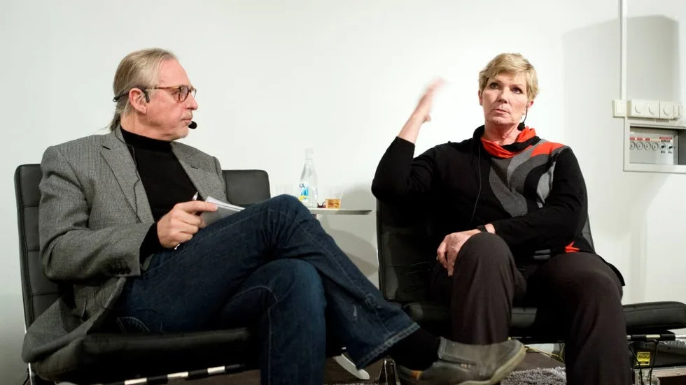 Annika Östberg intervjuades av Bogruppens tekniske chef Alf Winnaes.

Foto: Niclas Sandberg