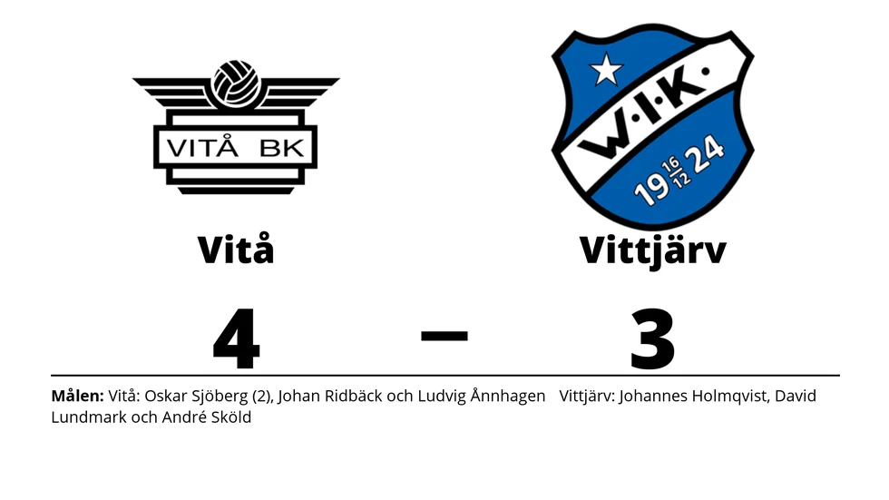 Vitå BK vann mot Vittjärvs IK