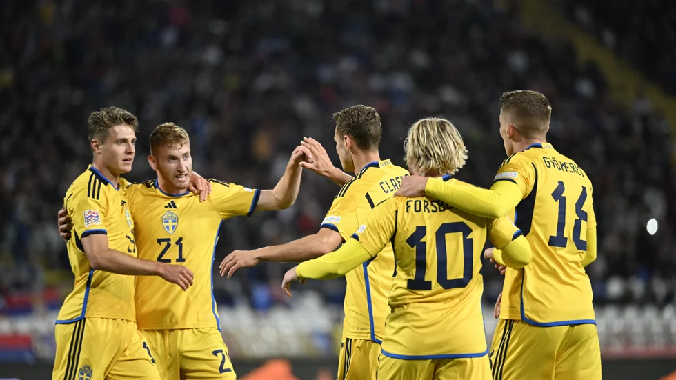 Sverige är piskat att vinna mot Slovenien för att undvika degradering i Nations League. Arkivbild.