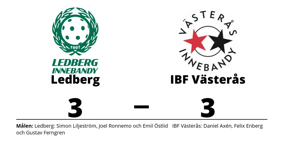 Ledberg IBF spelade lika mot IBF Västerås