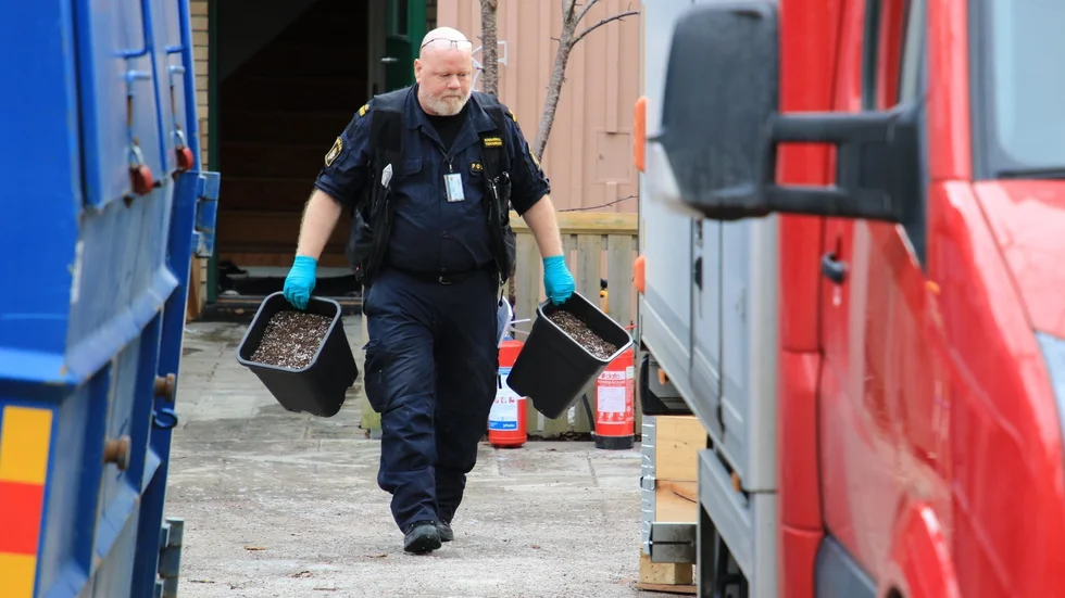 Polisen hittade cannabis i en bostad i samband med radhusbranden i Gottsunda.