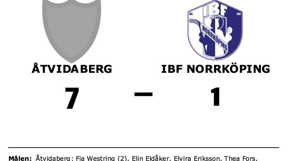 IBK Åtvidaberg vann mot IBF Norrköping