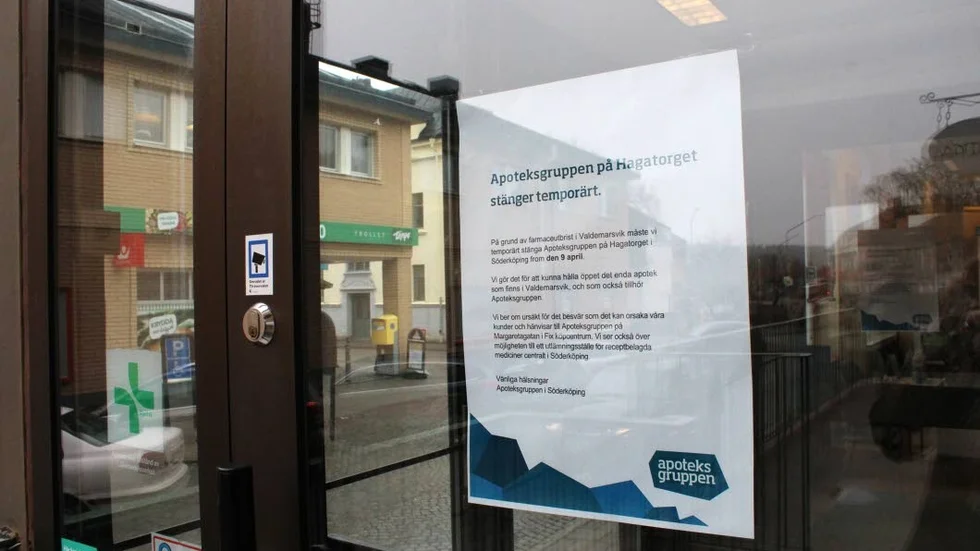 Stänger. Personalbrist gör att apoteket i city stänger temporärt.
