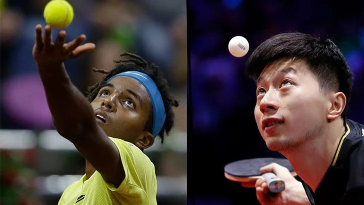 Elias Ymer, är rankad 116 i världen tjänar storkovan om han vinner en tävling medan Mattias Falck inte fick ett öre när han knep silver vid bordtennis-VM i Budapest.