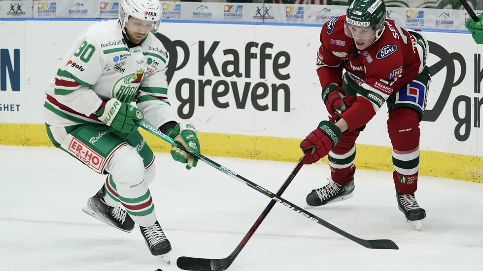 Rögles Ted Brithén gjorde ett av målen mot Frölunda. Arkivbild.