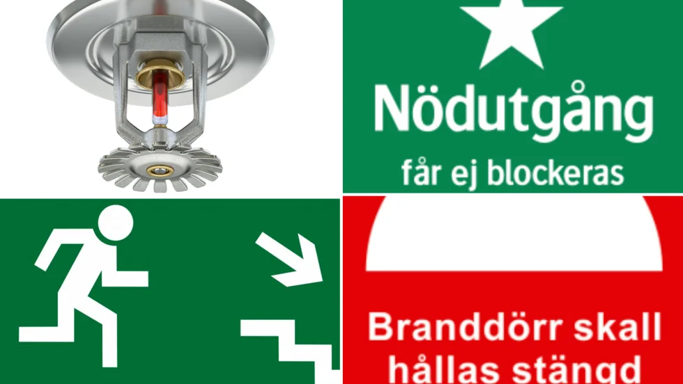 Exempel på brandskydd som inspektörerna kollar upp.