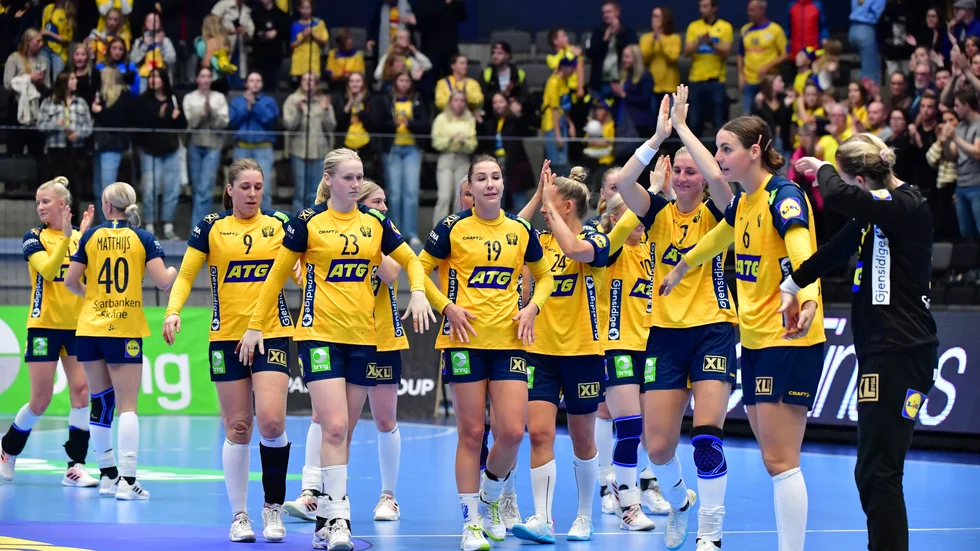 Det svenska laget inleder handbolls-VM mot Uzbekistan. Arkivbild.