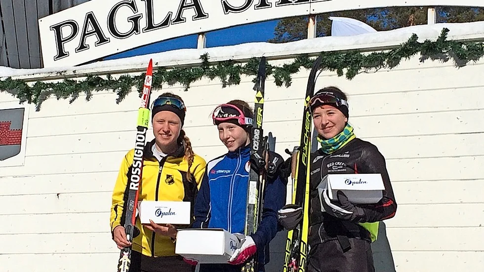 Brons. Maja Årebäck från Boliden, till höger i bild, vann brons i USM 2016. Foto: Privat.