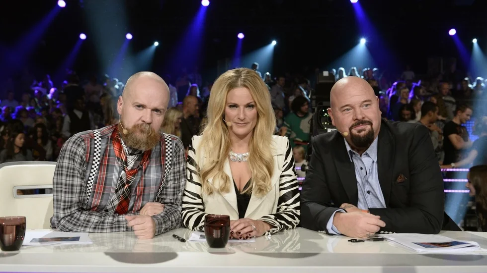 Idoljuryn med Alexander Bard längst till vänster. Foto: TT