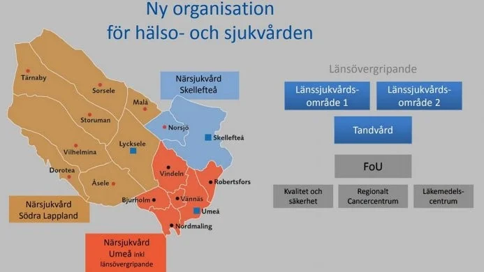 Så här ska hälso- och sjukvården organiseras framöver. Illustration: VLL