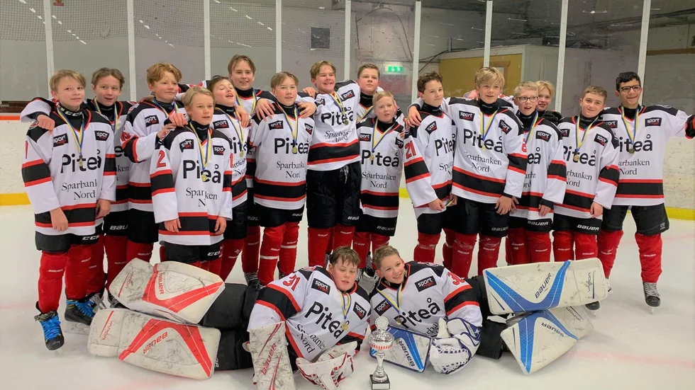 Piteå Hockey lag vit tog hem DM-guldet för åldern U14 (födda 2008)
