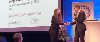 Prisades för exjobb i Bolidengruva