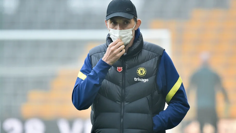 Chelseas tränare Thomas Tuchel inför söndagens match mot Wolverhampton.