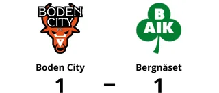 Oavgjort mellan Boden City och Bergnäset