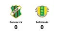 Dubbla nollor när Sunnersta tog emot Bollstanäs