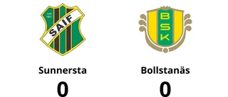 Dubbla nollor när Sunnersta tog emot Bollstanäs