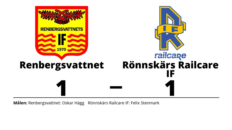 Renbergsvattnets IF spelade lika mot Rönnskärs Railcare IF