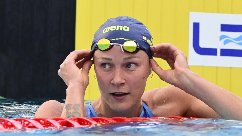 Sarah Sjöström följde upp segern på 50 meter fjäril med att också vinna 100 meter fritt i Marseille. Arkivbild.