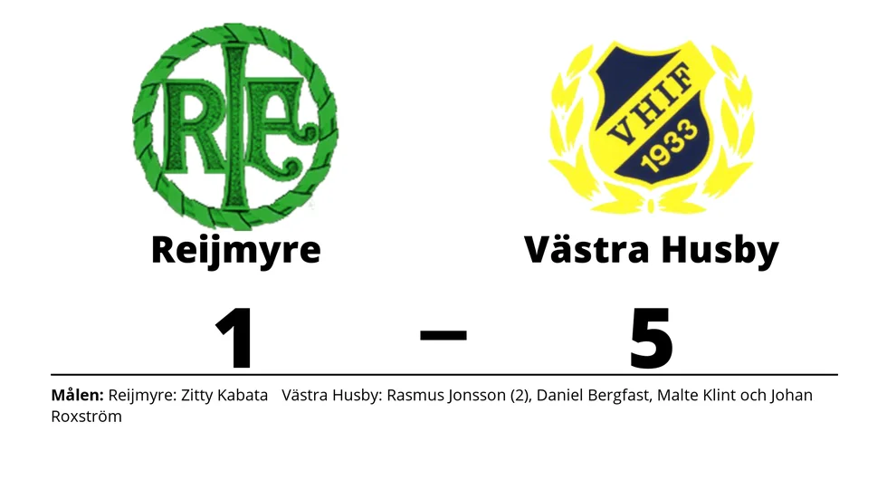 Reijmyre IF förlorade mot Västra Husby IF