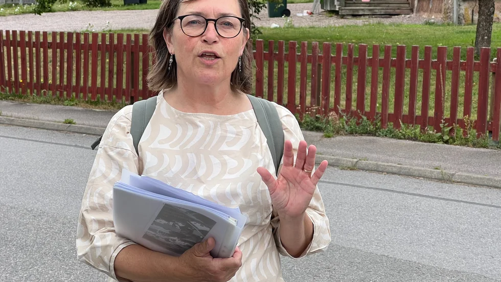 Cecilia Sagrén är museiintendent för Kisa Emigrantmuseum och berättade under måndagens lokalhistoriska kulturvandring om emigrationen från Kisa till USA.
