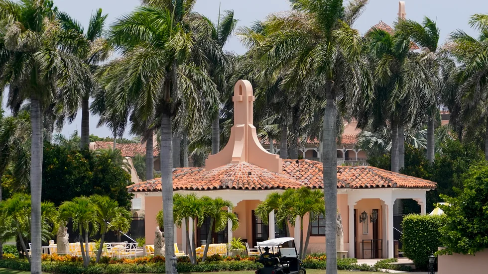 Donald Trumps egendom Mar-a-Lago i Palm Beach, Florida, som genomsökts av FBI.