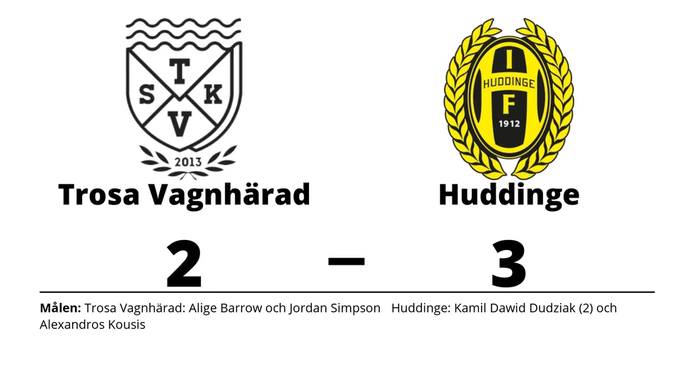 Trosa-Vagnhärad SK förlorade mot Huddinge IF