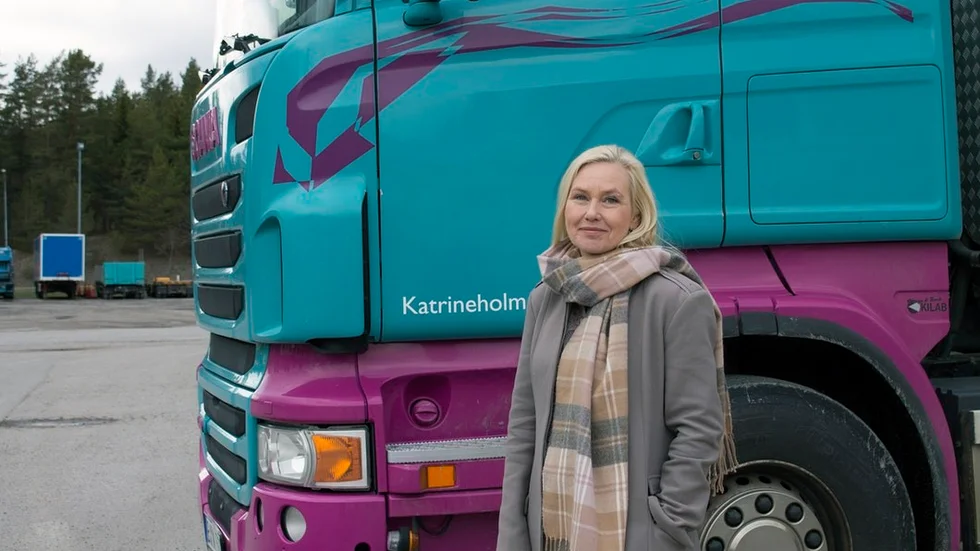 Infrastrukturminister Anna Johansson (S) gästade Katrineholm på onsdagen och besökte bland annat ett åkeriföretag.