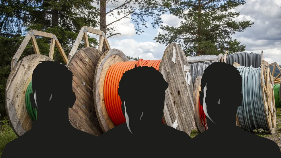 Tre män, varav en från Strängnäs, döms för att ha försökt stjäla kablar till ett värde av en halv miljon kronor. Kablarna och silhuetterna är genrebilder och är inte från brottsplatsen.