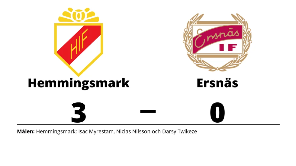 Hemmingsmarks IF vann mot Ersnäs IF