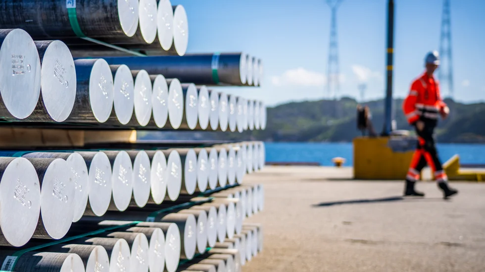 Norsk Hydro, stor aluminiumtillverkare, redovisar kvartalssiffror. Arkivbild