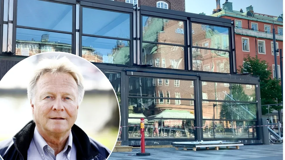 Upphovsmannen bakom Glashuset, Göran Pettersson, hoppas i framtiden att kommunen tar fram en ny detljplan för torget som gör det möjligt att permanenta hans verksamhet.