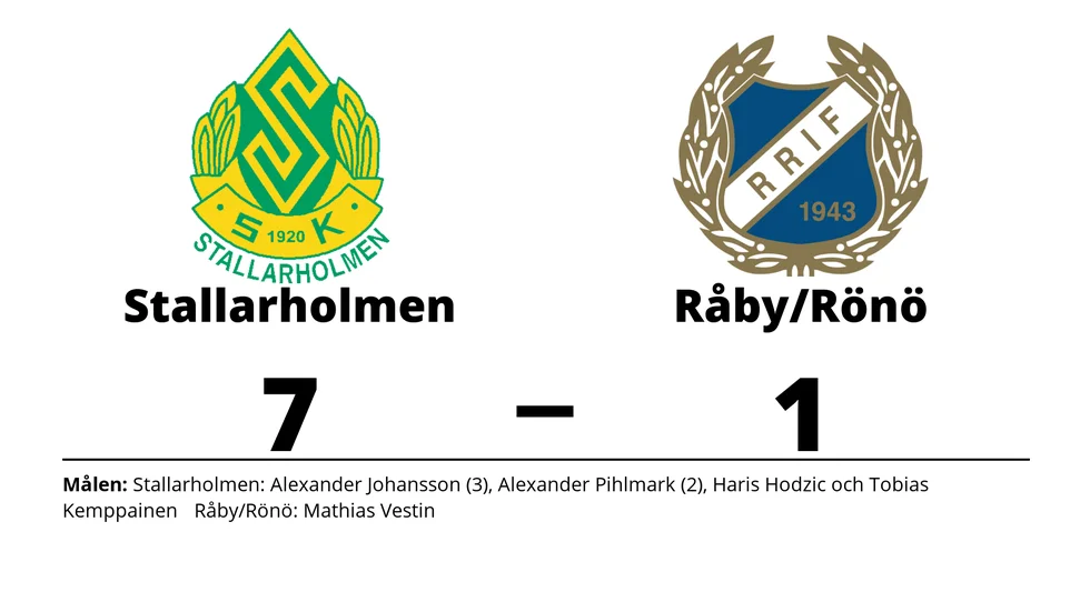 Stallarholmens SK vann mot Råby-Rönö IF