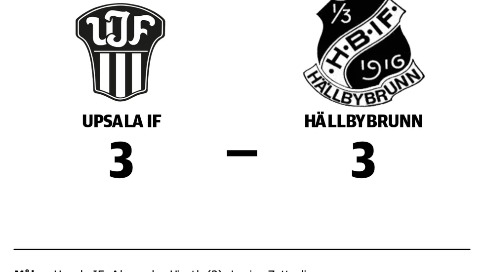 Upsala IF spelade lika mot Hällbybrunns IF