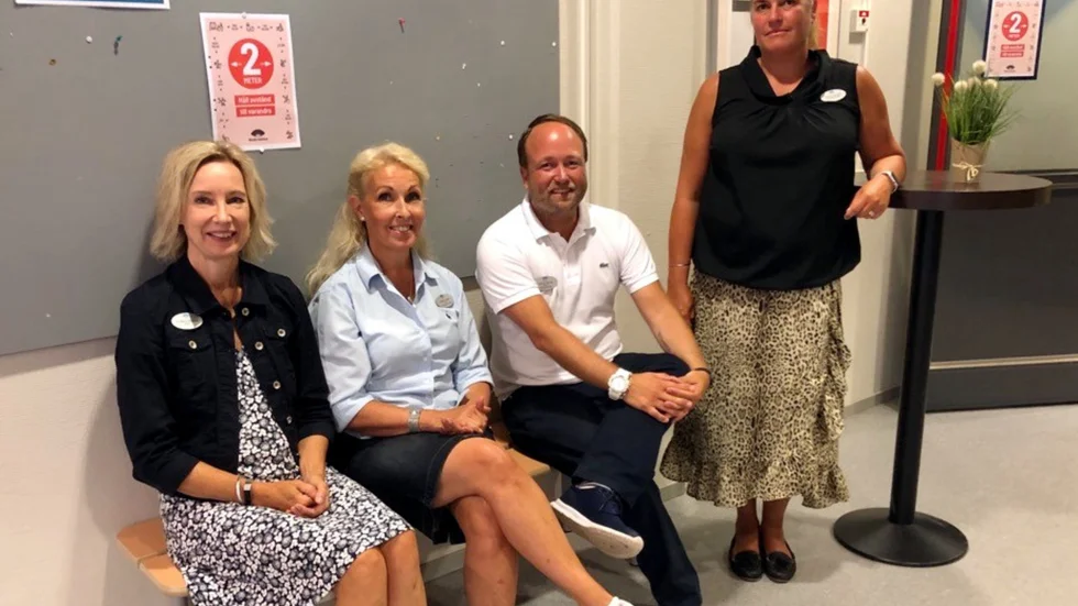 Rektorerna Christina Billemar, Helena Hadfy, Henrik Sävmo och ledningsresurs Annika Landoff ser fram emot att åter öppna Platengymnasiet.