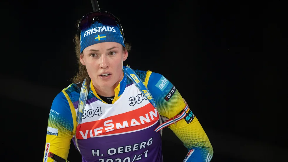 Hanna Öberg tränar inför morgondagens världscuptävling i finska Kontiolax.