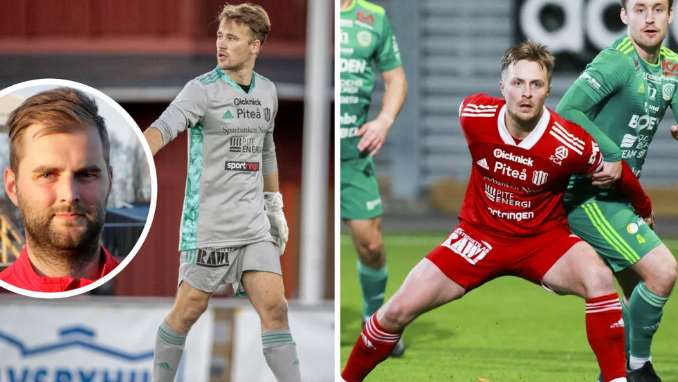 Målvakten Conor O'Keefe, till vänster, och Fredrik Johansson, till höger, var två viktiga byggstenar i Piteå IF:s avancemang till Ettan.
