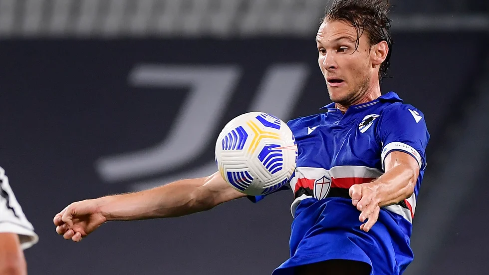 Albin Ekdal gjorde säsongens första mål, men det blev ändå förlust för Sampdoria mot serieledande Milan. Arkivbild.
