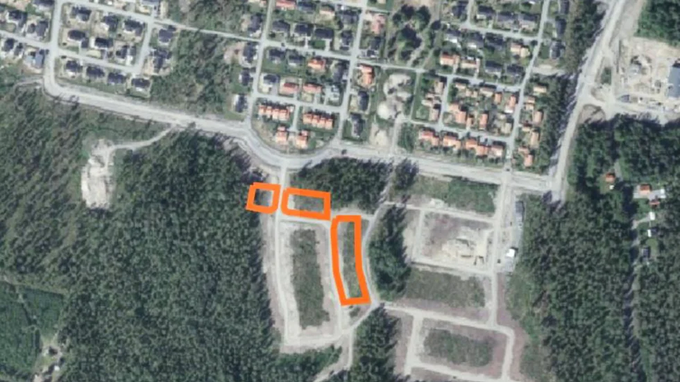 Här föreslås företaget få köpa mark för att bygga parhus.