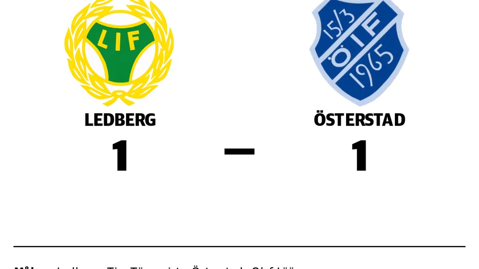 Ledbergs IF spelade lika mot Österstads IF