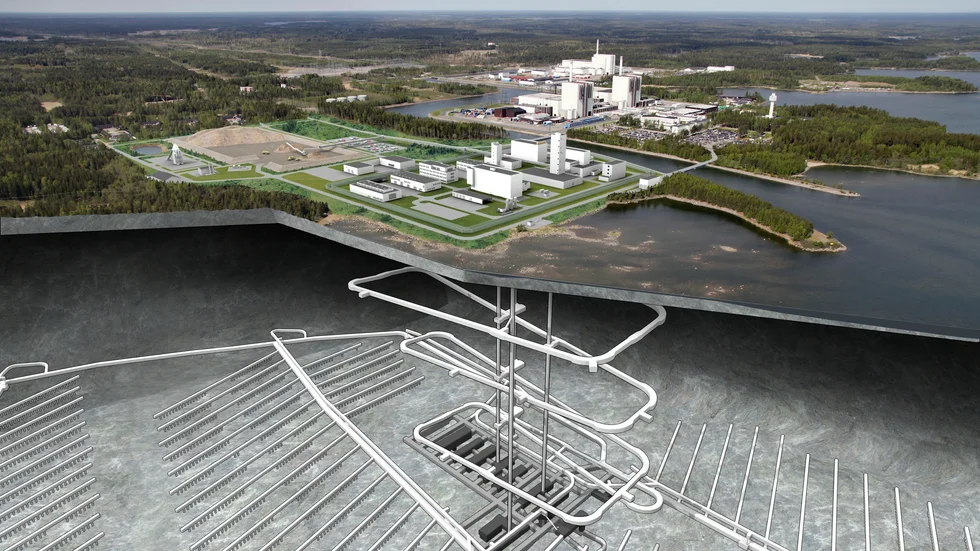 Slutförvaret ska byggas på 500 meters djup i berget. 
Fullt utbyggt – någon gång på 2080-talet – omfattar förvaret mer än sex mil med tunnlar med plats för mer än 6 000 kopparkapslar med använt kärnbränsle.
