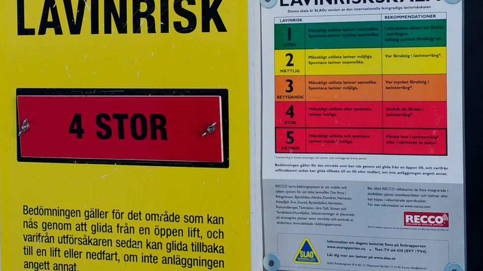 Risken för lavin är stor i de södra Jämtlandsfjällen efter det omfattande snöandet under måndagsnatten och tisdagen. Arkivbild.