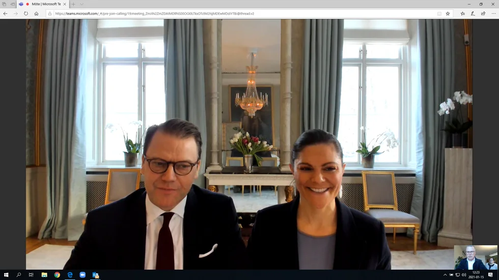 I 20 minuter samtalade prins Daniel och kronprinsessan Victoria med Vimmerbys KSO Jacob Käll. 