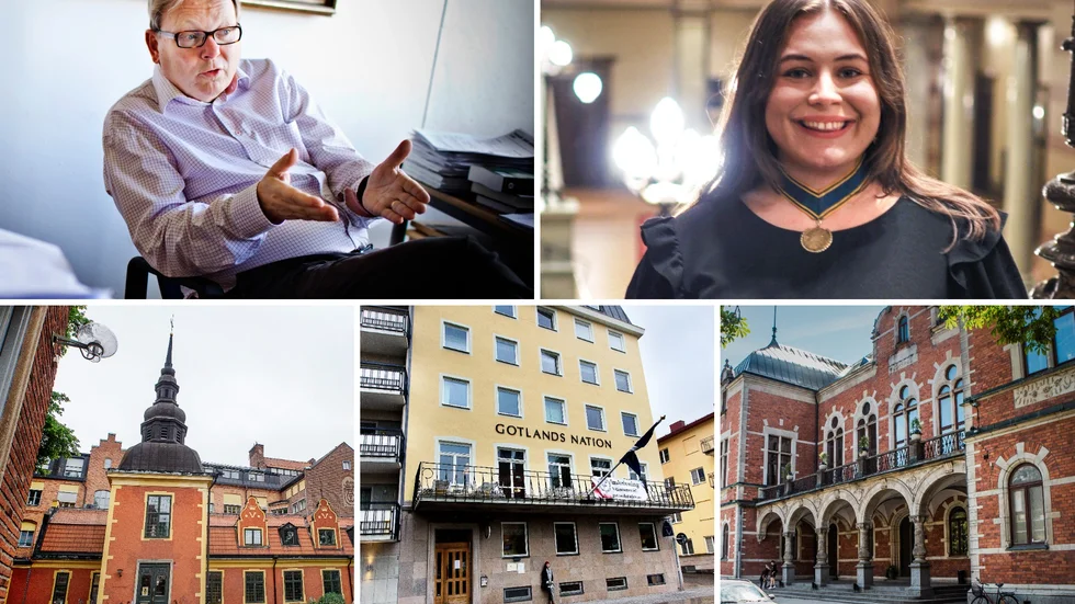Lars Magnusson, professor i ekonomisk historia och inspektor på Gotlands nation och Clara Eklöf är nationernas företrädare som curator curatorum.