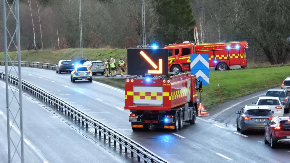 Olyckan inträffade på Söderledens avfart mot Vilbergen, österut.
