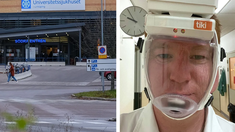 Sebastian Geijer, sjuksköterska på intensivvårdsavdelningen på US i Linköping, och fackligt förtroendevald för Vårdförbundet.