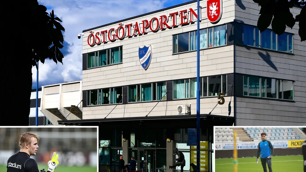 IFK Norrköping testar en ny målvakt. Tidigare har Filip Djukic (till höger) visat upp sig på Östgötaporten. Klart är att Isak Pettersson (till vänster) lämnar efter säsongen.
