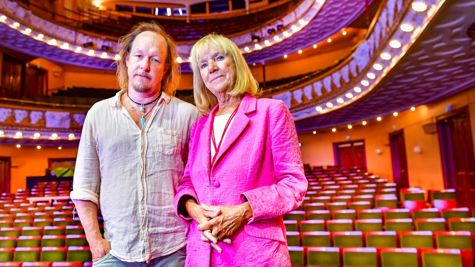 Vicky och Johan von der Lancken driver Oscarsteatern och Chinateatern i Stockholm och är hårt drabbade av publikrestriktionerna på grund av coronaepidemien. Arkivbild.